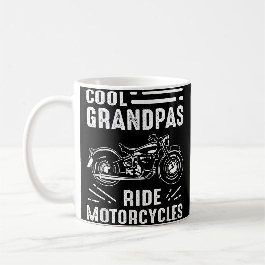グランドファーザーバイクもしくは自転車に乗る人 コーヒーマグカップ (左)
