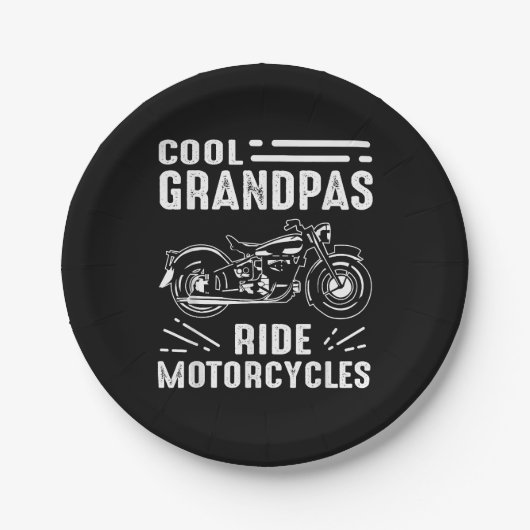 グランドファーザーバイクもしくは自転車に乗る人 ペーパープレート (正面)
