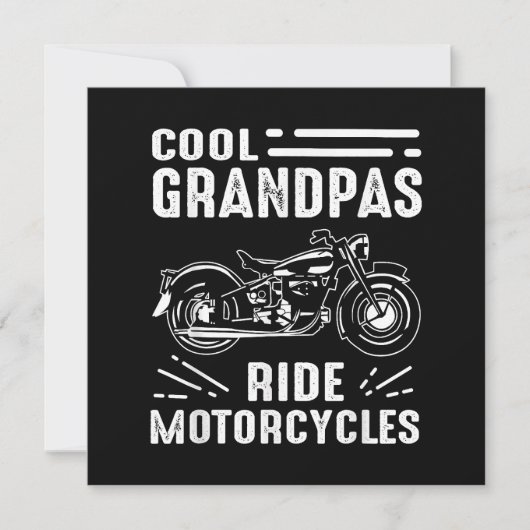グランドファーザーバイクもしくは自転車に乗る人 招待状 (正面)