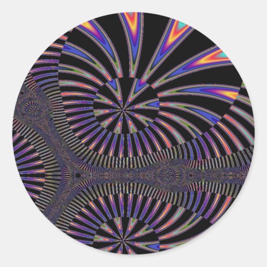 グランドフィナーレ花火ステッカー ラウンドシール (正面)