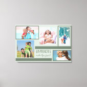 グランドフォトコラージンググレーグリーンを生む孫 キャンバスプリント (正面)