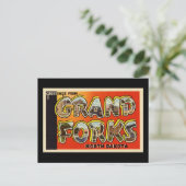 グランドフォークス・ノースダコタからの挨拶 ポストカード (スタンド正面)