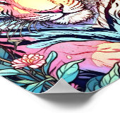 グランドフローラタイガーシュル絵画レアルプリント ポスター (角)