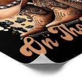 グランドブートカウボーイウェスタン女性のカーボーイのブーツ ポスター (角)