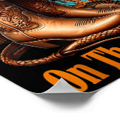 グランドブートカウボーイウェスタン女性のカーボーイ李 ポスター (角)