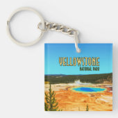 グランドプリズマティックイエローストーン国立公園ヴィンテージ キーホルダー (正面)