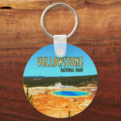 グランドプリズマティックイエローストーン国立公園ヴィンテージ キーホルダー (正面)