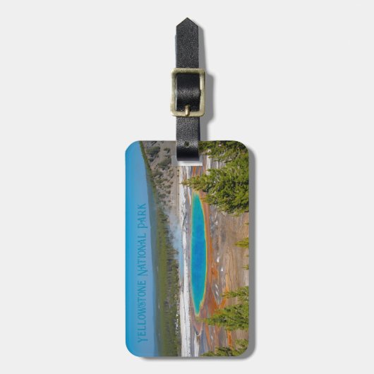 グランドプリズマティック春イエローストーン国立公園 ラゲッジタグ (正面縦)