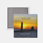 グランドヘブンサウスピアヘッドライトサンセット2マグネット マグネット (正面/裏面)