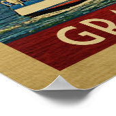 グランドヘブンポスターシルボートヴィンテージミシガン ポスター (角)