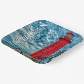 グランドヘブンライトハウス |ミシガン ペーパープレート (傾斜あり)