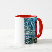 グランドヘブンライトハウス |ミシガン マグカップ (正面右)