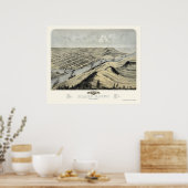 グランドヘブン, MIパノラママップ – 1868 ポスター (キッチン)