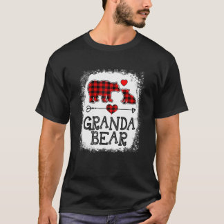 グランドベアークリスマスパジャマレッドプリドバッファローファム Tシャツ