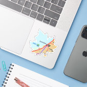 グランドベンドオンタリオマップ シール (ノートパソコンとiPhone)