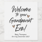 グランドペアレルクラブベビー妊娠の発表 ワインラベル (シングルラベル)