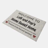 グランドペアレントホームスイートホームカスタマイズ可能な歓迎 ドアマット (アングル)