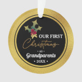 グランドペアレント初めてのクリスマスアクリルサークル オーナメント (正面)