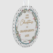 グランドペアレント初めてのクリスマスアクリルサークル オーナメント (正面)
