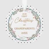グランドペアレント初めてのクリスマスアクリルサークル オーナメント (裏面)