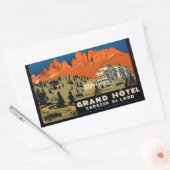 グランドホテルカレッツァアルラゴトラベル荷物 長方形シール (封筒)