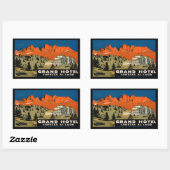 グランドホテルカレッツァアルラゴ長方形ステッカー 長方形シール (シート)