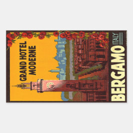 グランドホテルベルガンモダンモイタリア 長方形シール