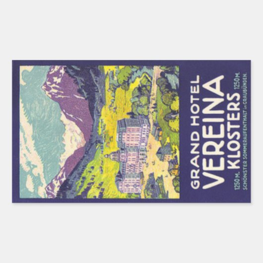 グランドホテルヴェリーナ長方形ステッカー 長方形シール (正面)