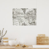 グランドボイジャーズオールドアンティークゼネラルマップワールド ポスター (キッチン)