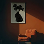 グランドボウ：モノクロオートーオートクチュールポートレート ポスター