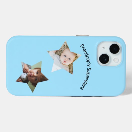 グランドポップのスーパースターパーソナライズされたズ2枚の写真文字 Case-Mate iPhoneケース (裏面 (横))