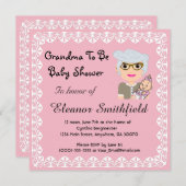 グランドマがベビーシャワー招待状 招待状 (正面/裏面)