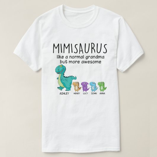 グランドマサウルスとキッズシパーソナライズされたャツ Tシャツ (デザイン正面)