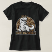 グランドマサウルス恐竜おばあちゃんヒョウのシャツモテ Tシャツ (デザイン正面)