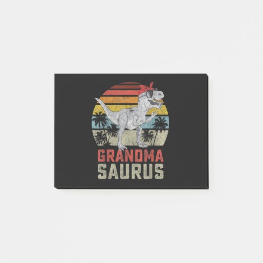 グランドマサウルスTレックス恐竜おばあちゃんサウラスファミリー ポストイット (正面)
