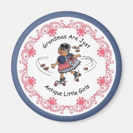 グランドマスアジャストアンティーク小さな女の子 マグネット (正面)