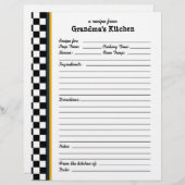 グランドマスキッチン市松模様にイエローアクセントレシピ (正面/裏面)