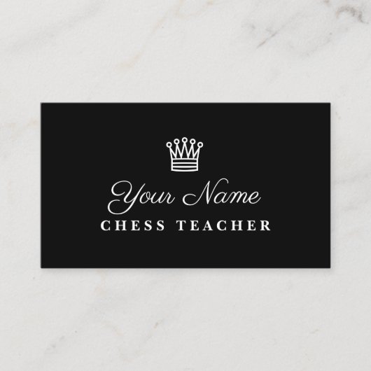 グランドマスターチェス先生名刺テンプレート 名刺 (正面)