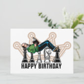 グランドマスターパパ誕生日フラットグリーティングカード カード (スタンド正面)