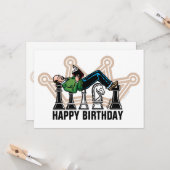 グランドマスターパパ誕生日フラットグリーティングカード カード (正面/裏面インサイチュ)