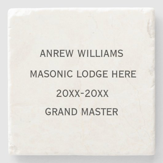 グランドマスターフリーメーソンマソニックギフト ストーンコースター (正面)
