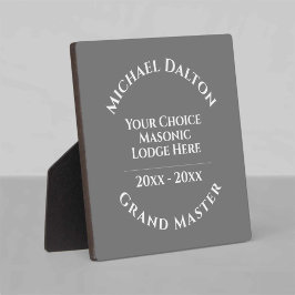 グランドマスター メイソン記念プレート フォトプラーク