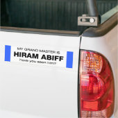 グランドマスターHiram Abiff バンパーステッカー (トラック上)