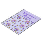グランドマスレシピヴィオラパープル薄紫フローラフラワー ノートブック (左側)