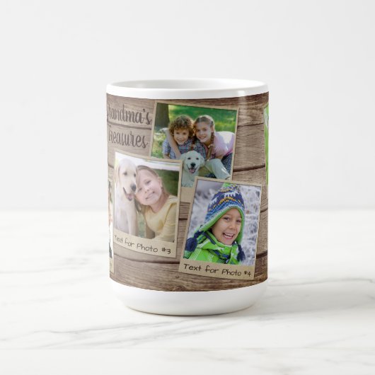 グランドマス宝素朴木ヴィンテージフォトフレーム コーヒーマグカップ (中央)