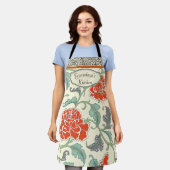 グランドマパーソナライズされたスのキッチン日本のフローラ エプロン (着用した状態)