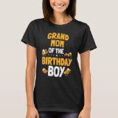 グランドマムオブザ誕生日ボーイ建築労働者B Tシャツ (正面)