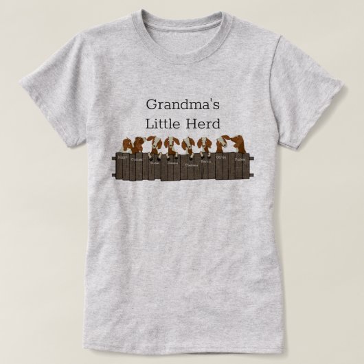 グランドマリトルヤギHerd 8ヤギ Tシャツ (デザイン正面)