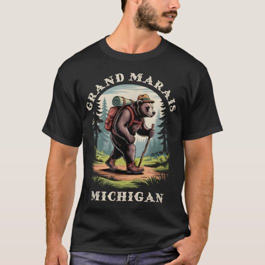 グランドマレイス ミシガン州 登山道 Tシャツ (正面)
