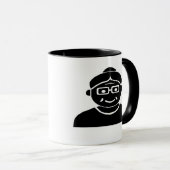 グランドマ用の漫画のサッカーマグ マグカップ (正面右)